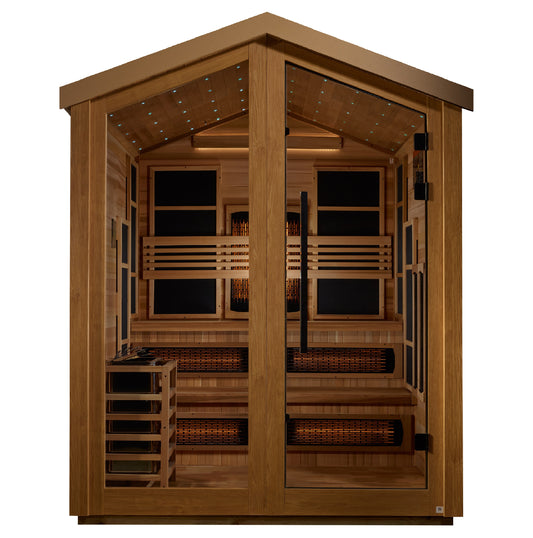 Kaskinen 6-Person Outdoor Hybrid Sauna (Red Cedar)