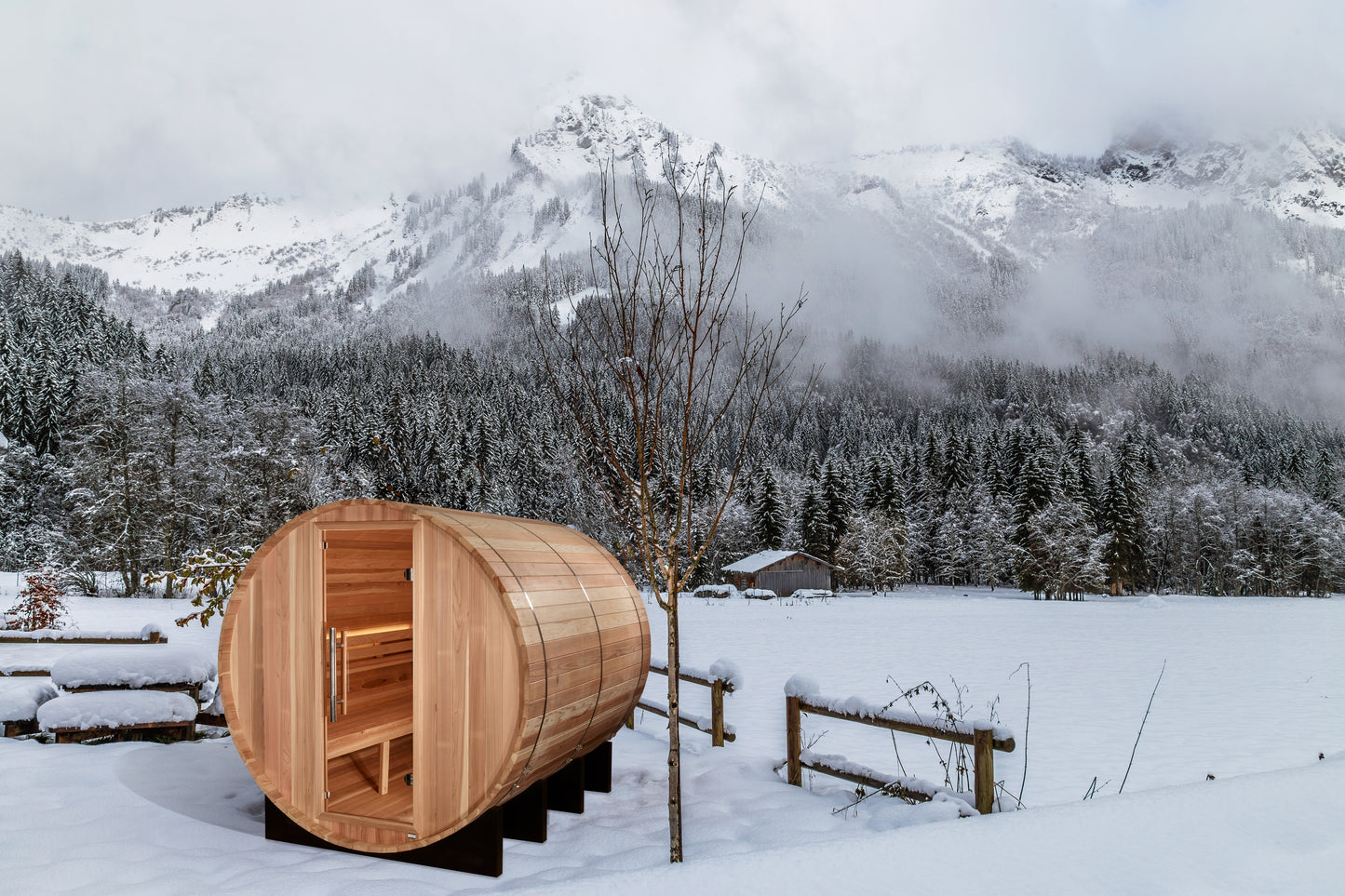 Klosters 6-Person Barrel Traditional Sauna