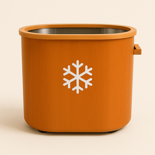 Orange cold plunge tub