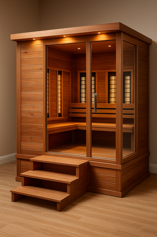Luxury Infrared Sauna with Steps