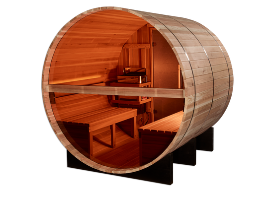 Golden Designs Zurich 4-Person Barrel Traditional Sauna