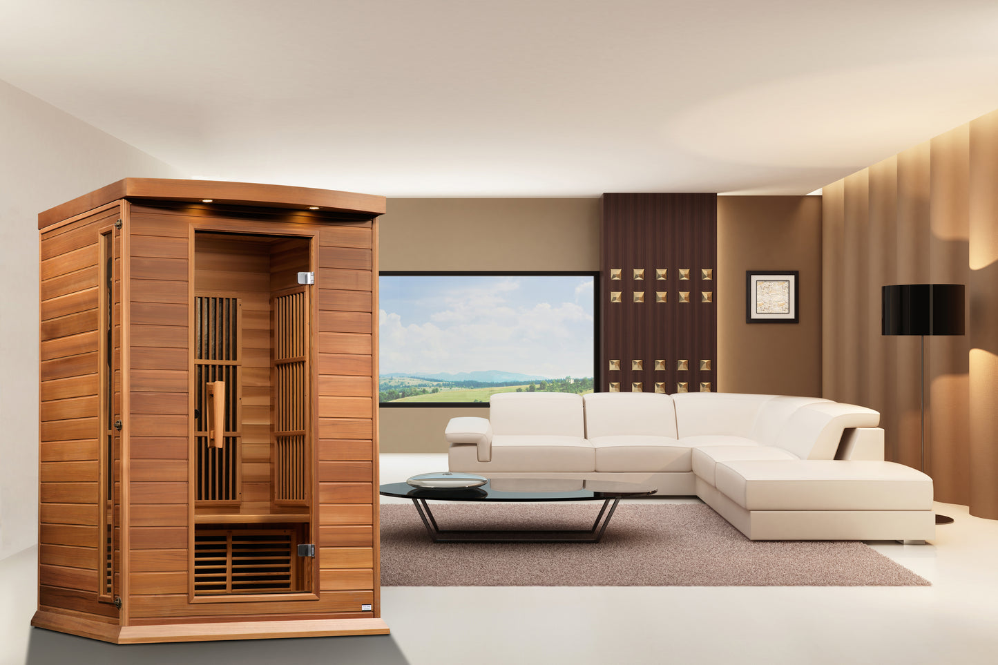 Maxxus 2-Person Near Zero EMF FAR Infrared Sauna – Canadian Red Cedar